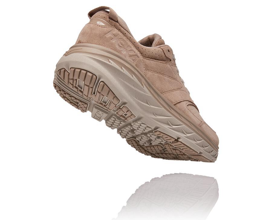 Hoka One One Bondi L Suede Promenadskor Dam - Grå - TDYLU-0945